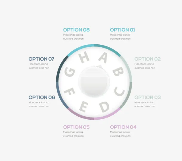 饼形数据图免抠