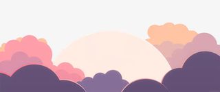 中秋云朵中的圆月免抠