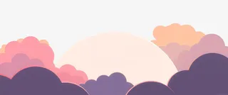 中秋云朵中的圆月免抠