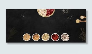 淘宝五谷杂粮代餐粉促销海报背景高清