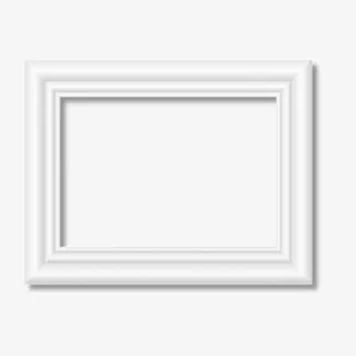 白色相框免抠