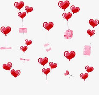 爱心气球漂浮免抠