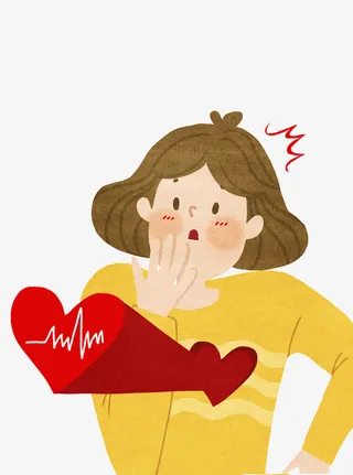 卡通心动的女人免抠图免抠