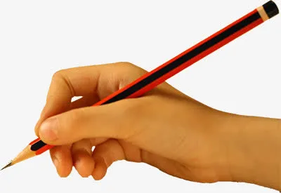 手握着铅笔写免抠