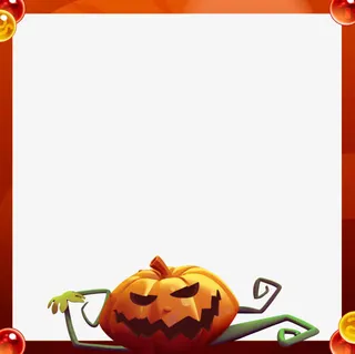 万圣节南瓜边框免抠