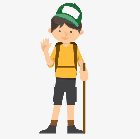 爱好爬山者免抠