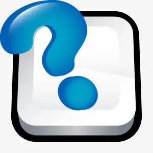 Adobe帮助中心问号三维卡通图标免抠