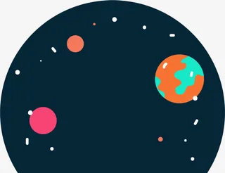 蓝色简约星球背景