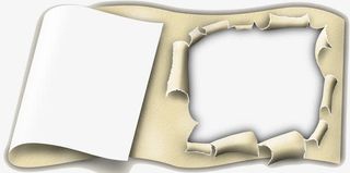 手撕纸相框素材免抠