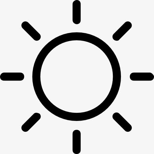 晴天天气中风符号图标免抠