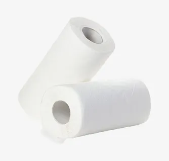 两卷圆形相互挨着的卷纸实物免抠