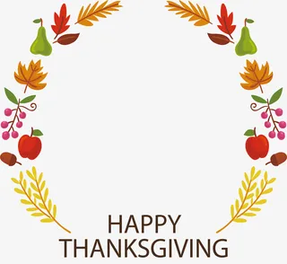 秋天树枝边框免抠