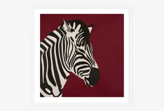艺术剪影装饰画卡通 斑马免抠
