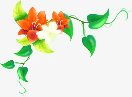 彩色卡通手绘花朵春天免抠