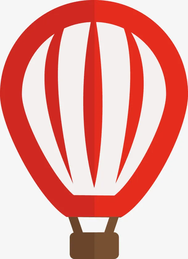手绘热气球免抠