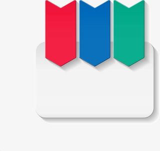 彩色标签方框免抠