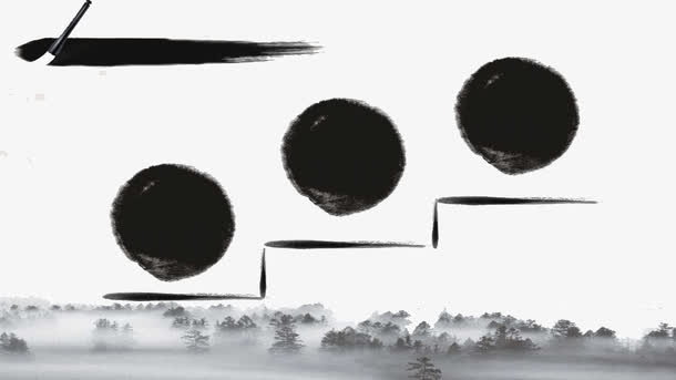 水墨中国风PPT模板免抠