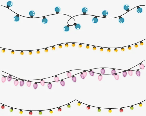 矢量图 彩灯免抠