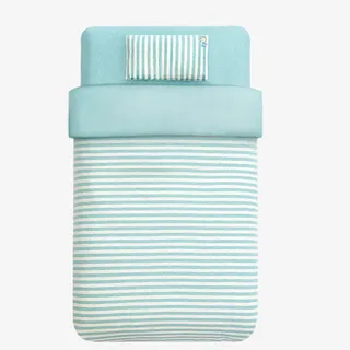 俯拍单人床品被子素材免抠