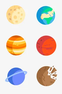 各种宇宙星球插画免抠
