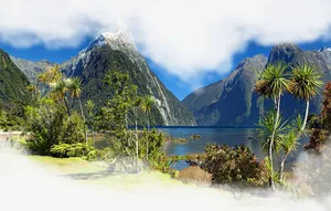 春天绿色山水山峰免抠
