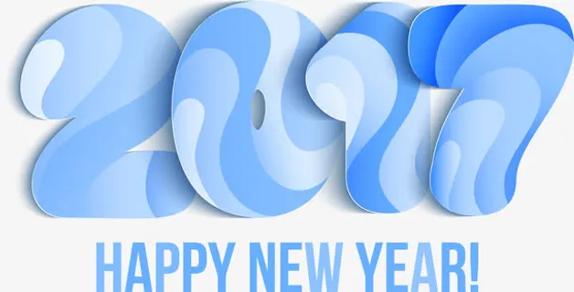 蓝色艺术字免抠