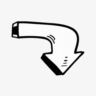 手绘转折箭头免抠