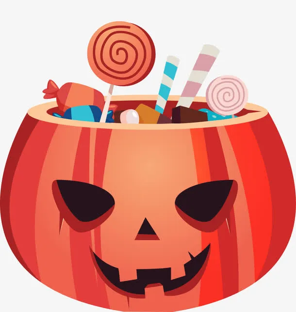 橙色卡通南瓜免抠