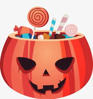 橙色卡通南瓜免抠