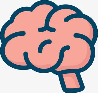 人脑卡通图标免抠