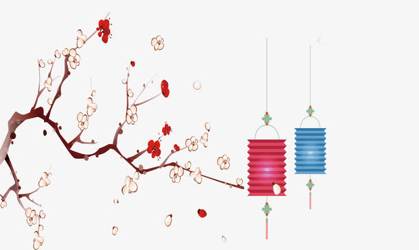 梅花装饰图案免抠