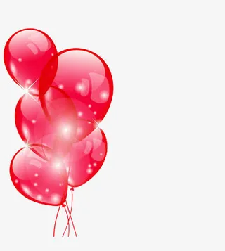 红色气球免抠
