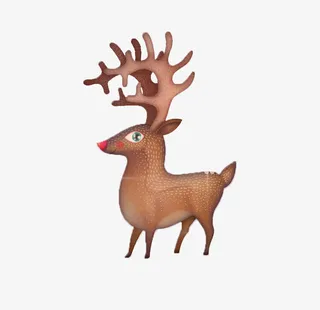 手绘驯鹿免抠
