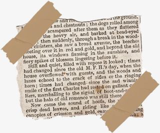 英文欧美纸条复古便签免抠