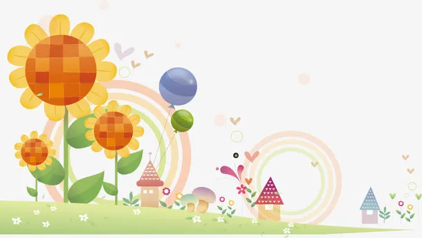 手绘春天素材免抠