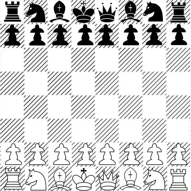 黑白国际象棋免抠