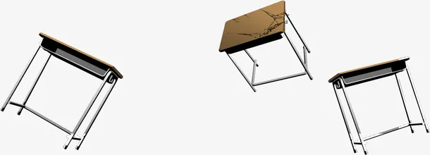 书桌课桌桌子免抠