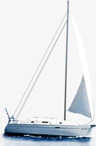 摄影合成海边白色游艇免抠