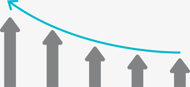 灰色箭头曲线免抠