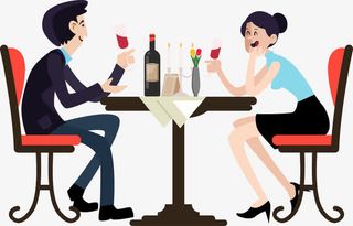 很高兴与你共进晚餐免抠