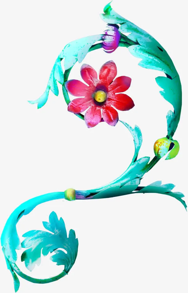 手绘花卉素材创意花卉图片 花草免抠