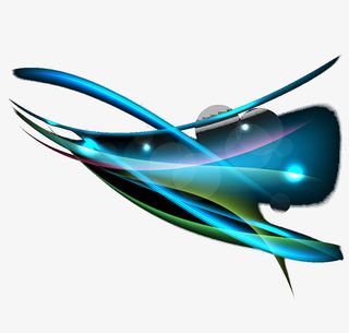 科技动感弧线免抠