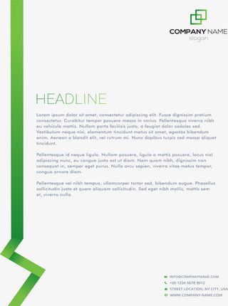 绿色折纸彩带边框封面免抠