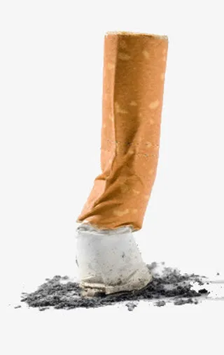 被熄灭的烟头免抠