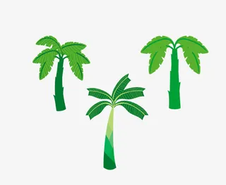 绿色香蕉树卡通免抠