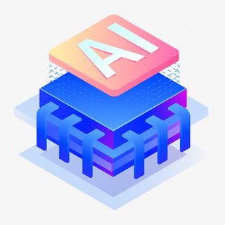 智能芯片卡通插画免抠