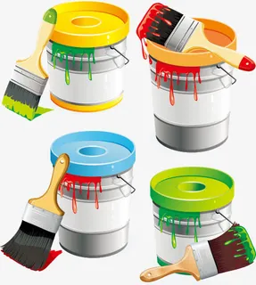 油漆主题矢量素材,免抠
