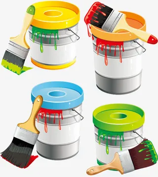 油漆主题矢量素材,免抠