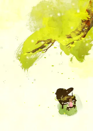 春天 装饰画海报背景素材高清