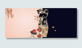 旗袍中国风banner高清